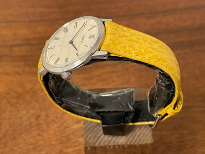 (1976) Seiko 2220-0180 Chariot dress watch - silver textured waffle dial w/ Roman numerals