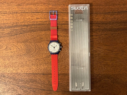 (1992) Swatch SCN103 Chrono "JFK" (NOS + full set)