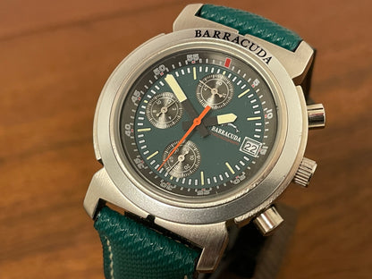 (1990s) Barracuda by Bulova 35101 Chronograph - Green dial (mint)