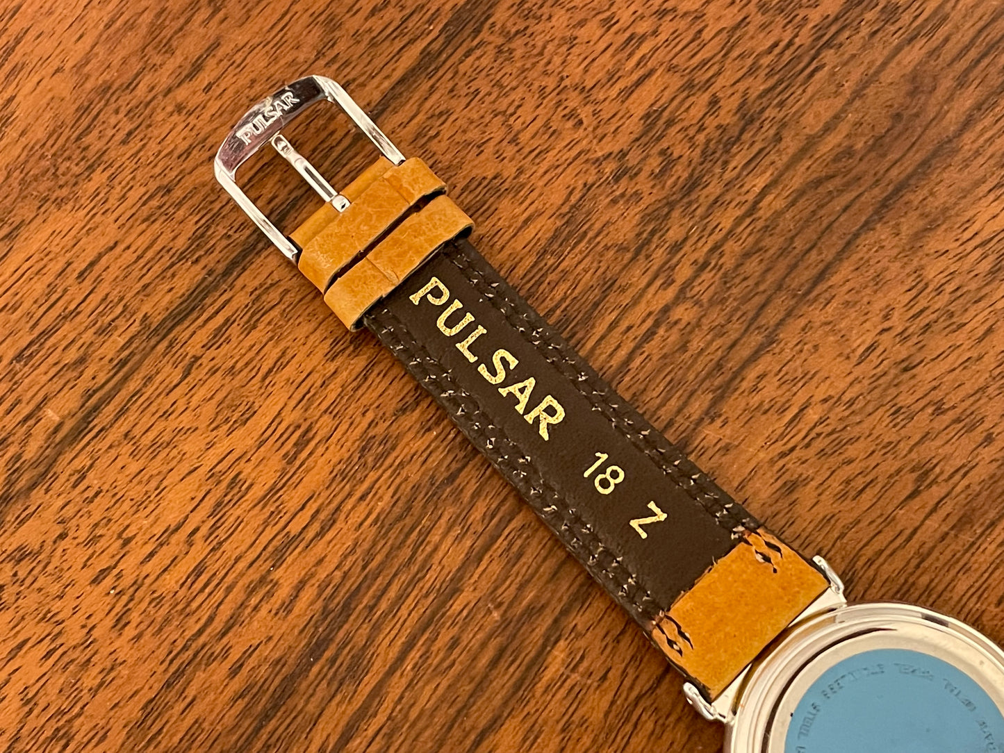 (1988) Pulsar V339-6000 GMT  “Dual Time” dress watch - white dial w/ Roman numerals (NOS)