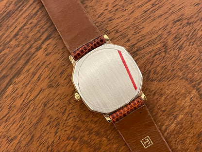 (1980s) Tissot 642.40343/2 Stylist dress watch - gold octagon case - gold dial w/ Roman numerals (NOS)