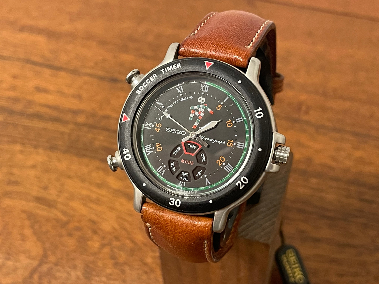 Seiko  8M32-801B "World Cup Italia '90" Soccer Timer chronograph