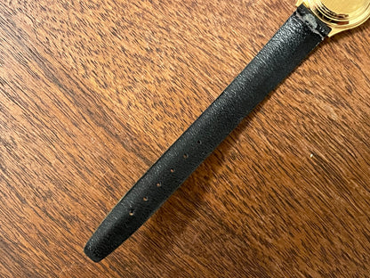 (1970s) Certina 6797 dress watch - gold plated 10M case - green dial w/ diamond markers - small size (NOS)