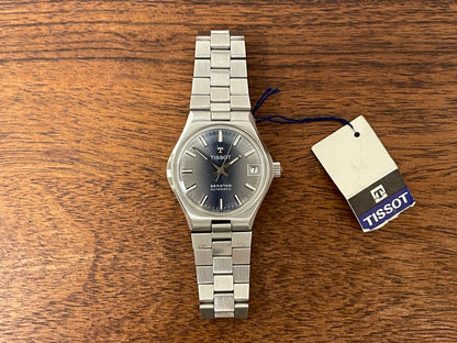 (1970s) Tissot Seastar automatic - blue/silver sunburst dial w/ silver stick markers - small size (NOS)