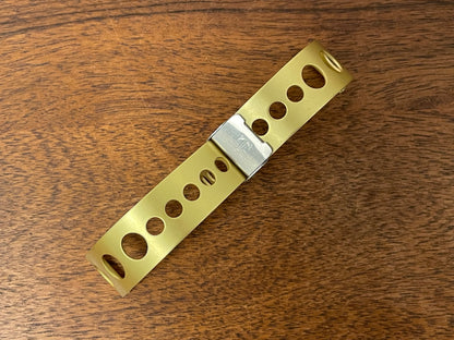 (1970s) 18mm Tissot rally bracelet - gold brushed