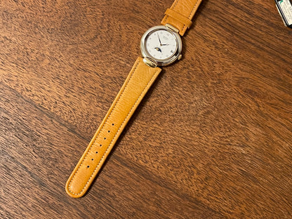 (1997) Seiko 6F29-6000 dress watch - White dial w/ moonphase complication (NOS)