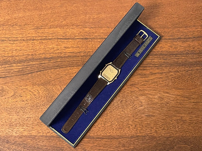 (1984) Seiko H448-5130 Alarm Chronograph - gold dial w/ gold markers & digital display