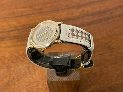 (1986) Citizen 2810-956141 SA dress watch - checkered dial w/ gold markers (NOS)