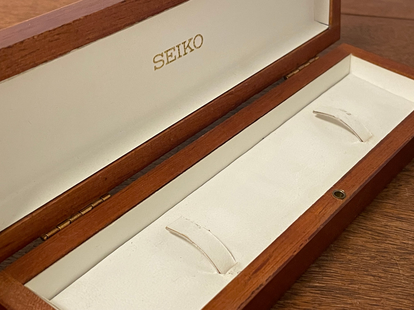 Vintage Seiko rectangular wooden box
