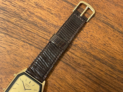 (1984) Seiko H448-5130 Alarm Chronograph - gold dial w/ gold markers & digital display