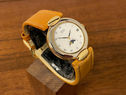 (1997) Seiko 6F29-6000 dress watch - White dial w/ moonphase complication (NOS)