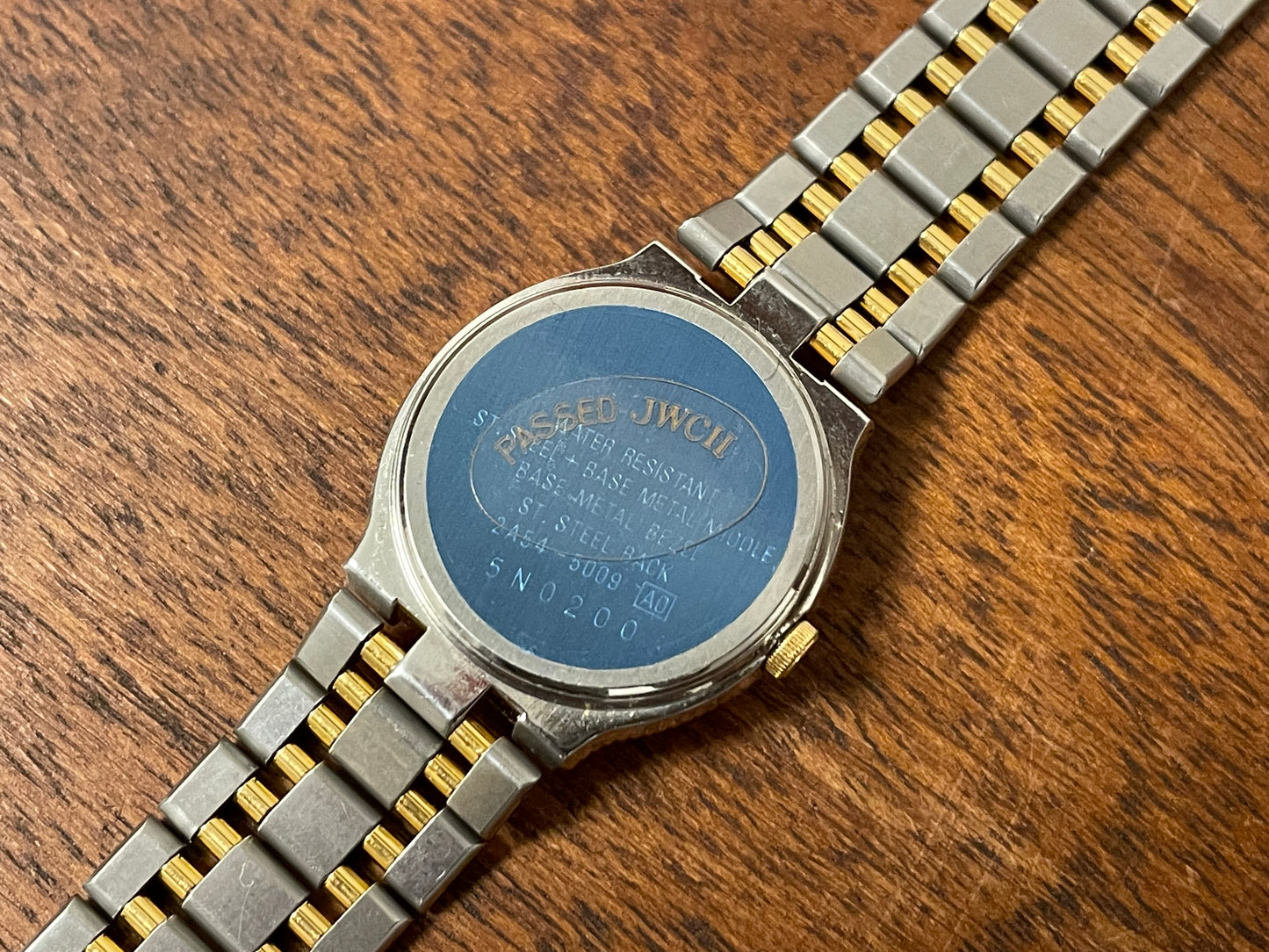 (1985) Lassale (by Seiko) 7454-5009 dress watch - white dial w/ moonphase complication (NOS)