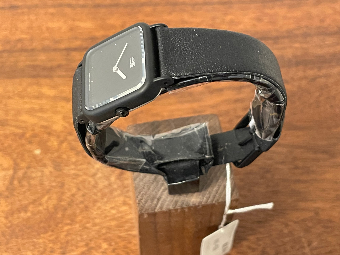 (1983) ADEC (by Citizen) 2028-395808 "TV case" - black case -  black dial w/ silver markers (NOS)
