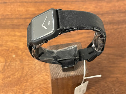 (1983) ADEC (by Citizen) 2028-395808 "TV case" - black case -  black dial w/ silver markers (NOS)