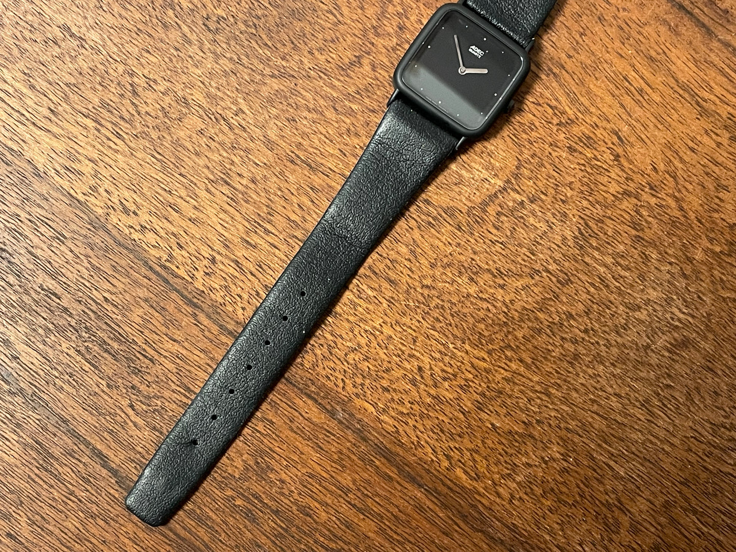 (1983) ADEC (by Citizen) 2028-395808 "TV case" - black case -  black dial w/ silver markers (NOS)