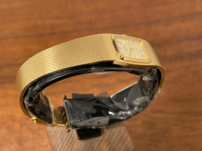 (1981) Seiko 8420-5219 Lassale dress watch - gold integrated bracelet & case - gold dust dial w/ gold stick markers - small size (NOS)