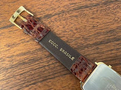 (1985) Seiko H601-5010 Alarm Chronograph - cream dial w/ gold Roman numerals (mint)