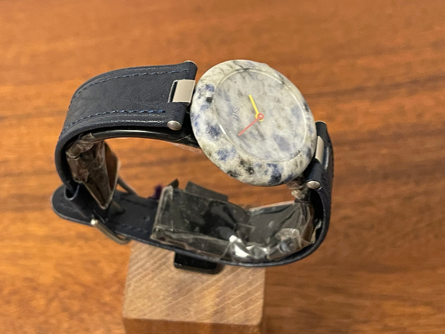 (1980s) Tissot RockWatch R150 light blue sodalite - mid size model (NOS)