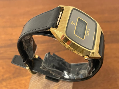 (1970s) Tissot 652-95010 cal. 4012 digital watch  - gold case - mirror dial w/ LCD (NOS)