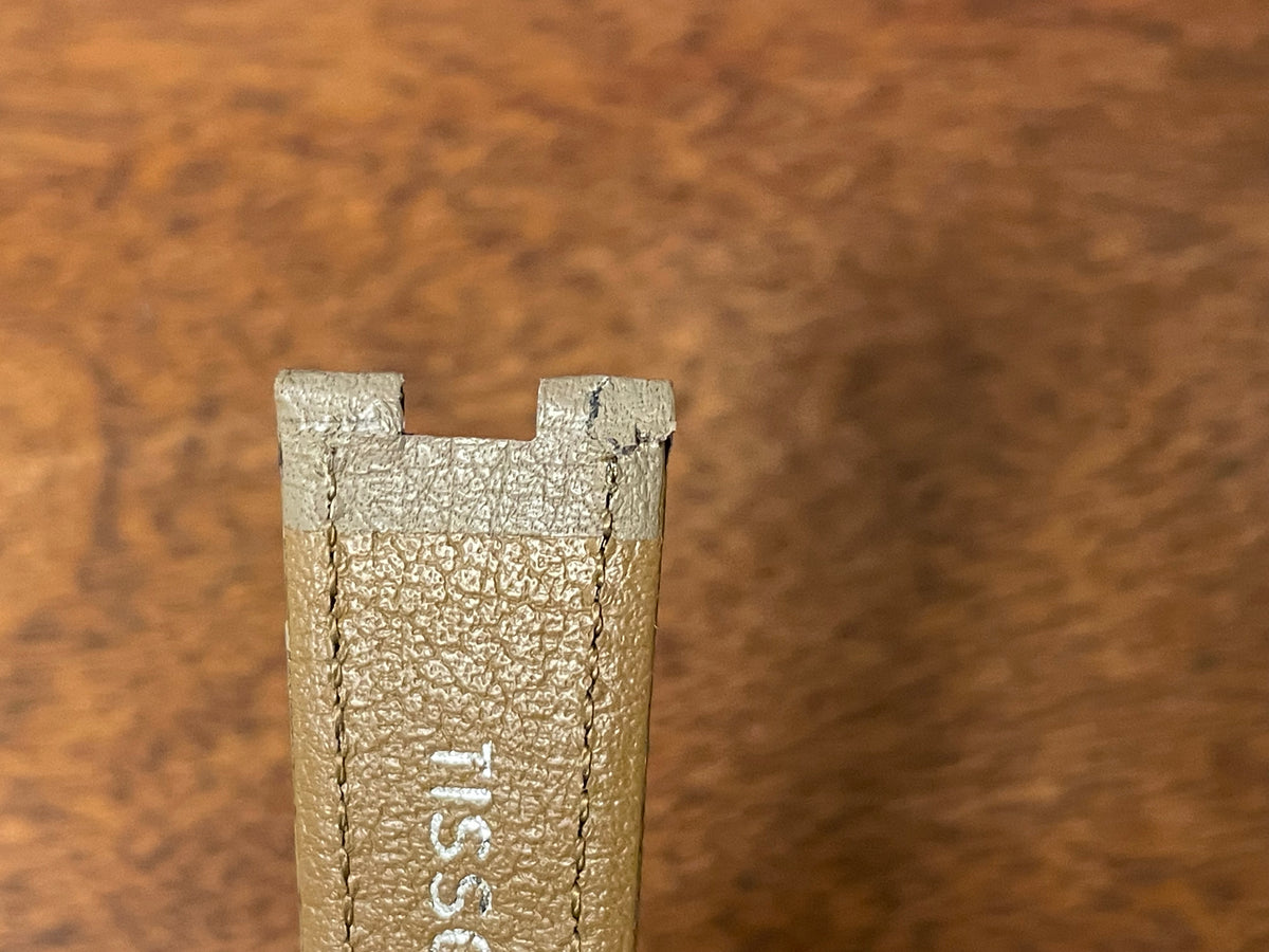 18mm Tissot Rockwatch R151 grey leather strap (NOS)