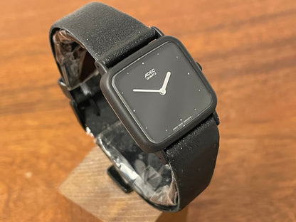 (1983) ADEC (by Citizen) 2028-395808 "TV case" - black case -  black dial w/ silver markers (NOS)