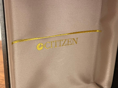 Vintage Citizen square box - black w/ gold details (NOS)