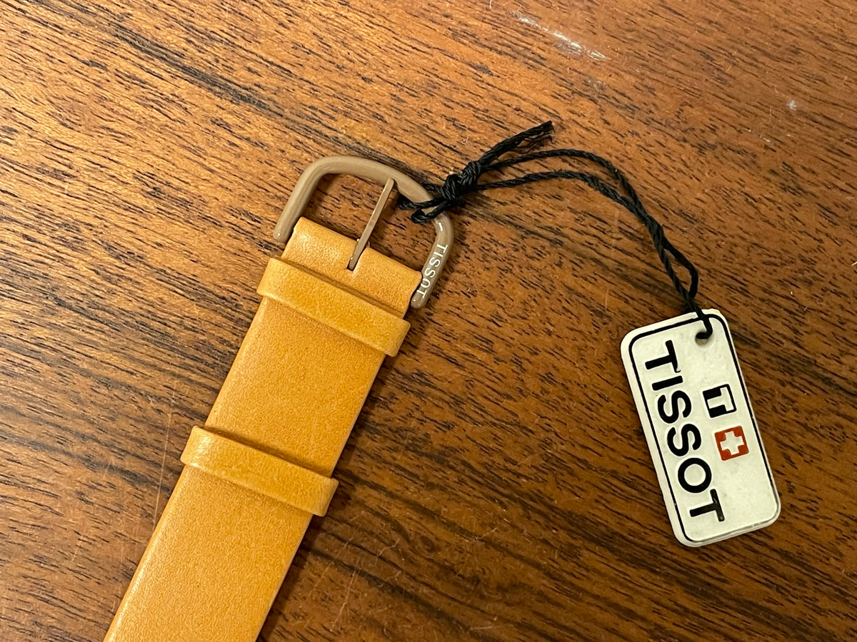 (1990s) Tissot WoodWatch W195 - Mediterranean Briar case & dial w/ gold colored inlay - forest cabin (NOS)
