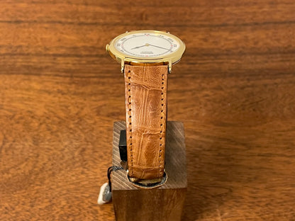(1992) Seiko 7N00-6A00 dress watch - white dial w/ Roman numerals & Spade hands (NOS)