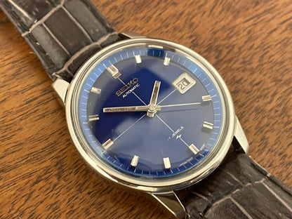(1970) Seiko 7005-8070 blue sunburst cross dial (serviced)