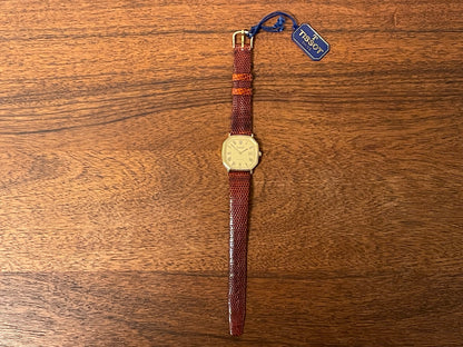 (1980s) Tissot 642.40343/2 Stylist dress watch - gold octagon case - gold dial w/ Roman numerals (NOS)