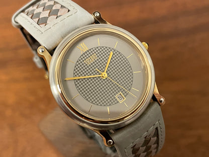 (1986) Citizen 2810-956141 SA dress watch - checkered dial w/ gold markers (NOS)