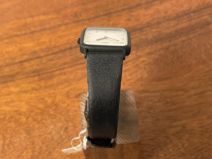 (1983) ADEC (by Citizen) 2028-395808 "TV case" - black case - silver dial w/ black Arabic numerals (NOS)