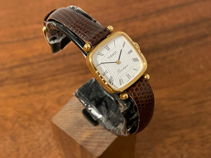 (1970s) Tissot Boutique dress watch - white dial w/ black Roman numerals - small size (NOS)