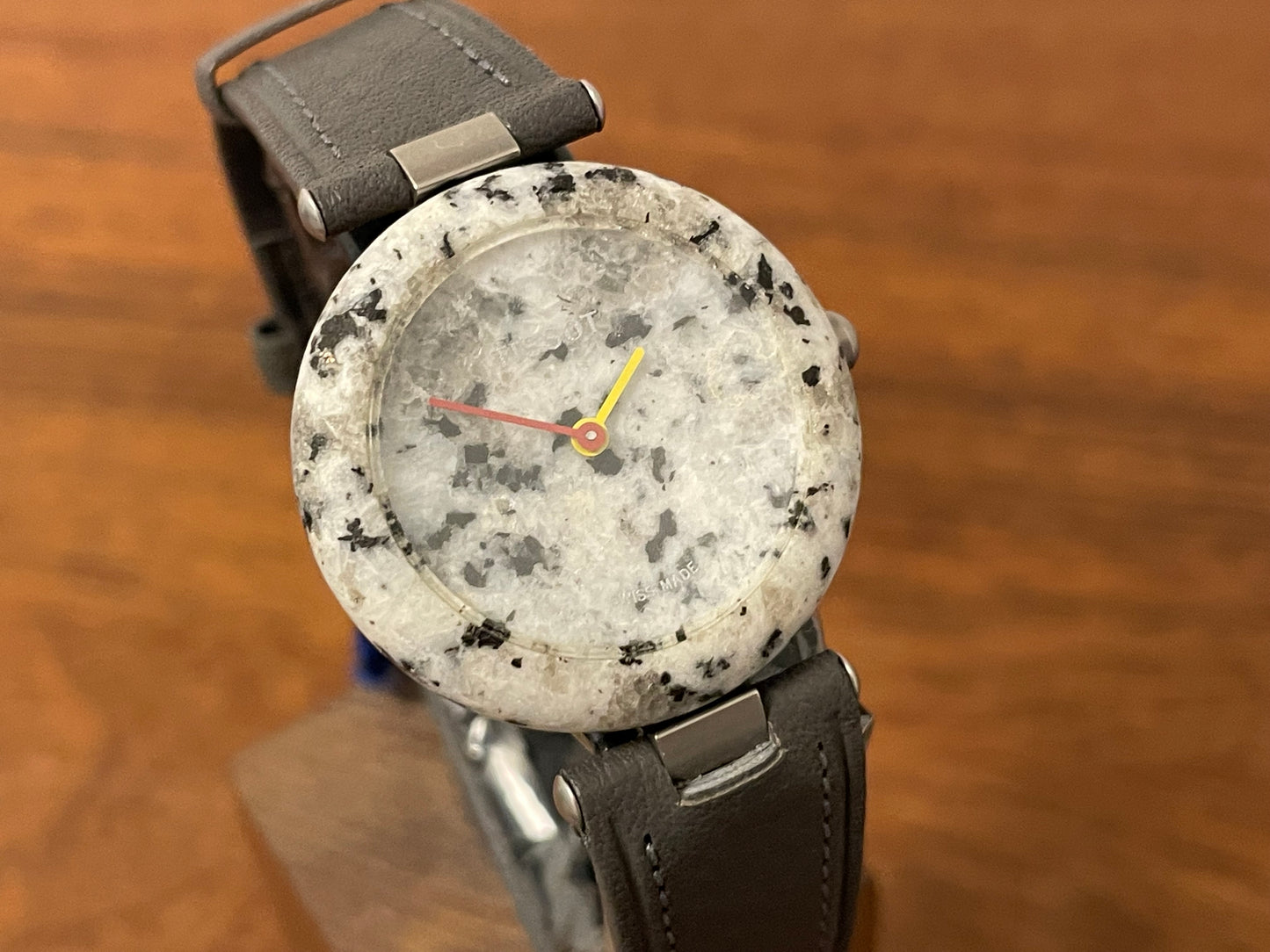 (1980s) Tissot RockWatch R150 light grey/black granite - mid size model (NOS)