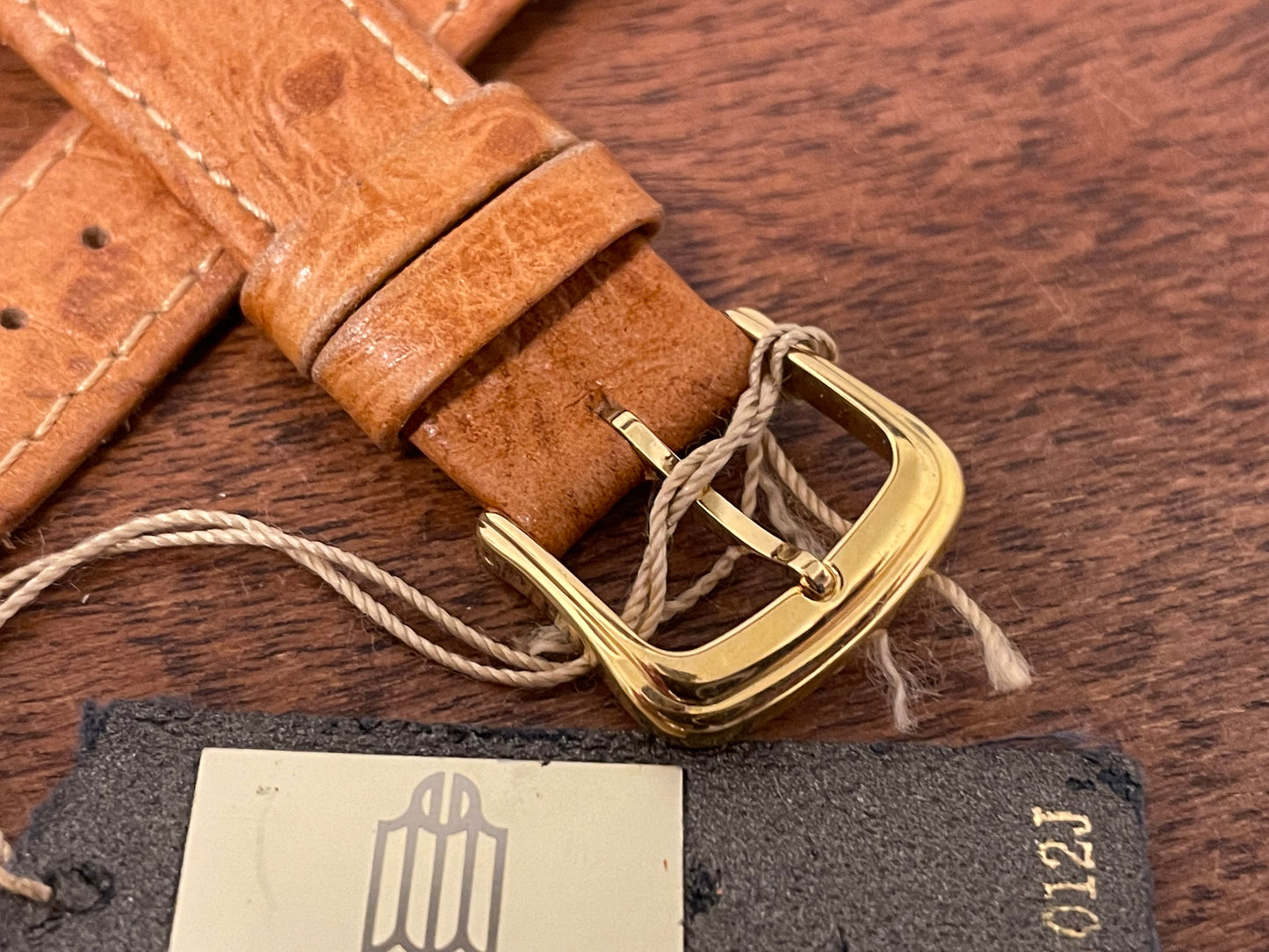 18mm Seiko "Gold Collection" cognac brown calf leather stap (NOS)