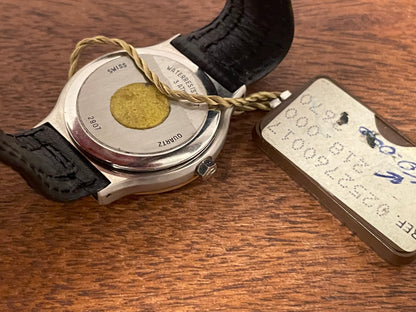 (1990s) Sector Silverstone - silver checkered dial w/ date - small size (NOS)