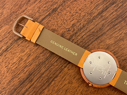 (1991) Tissot WoodWatch W195 - Mediterranean Briar case & dial w/ gold colored inlay (NOS)