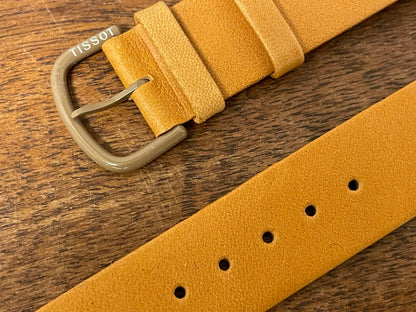 18mm Tissot WoodWatch W195 caramel leather strap (NOS)