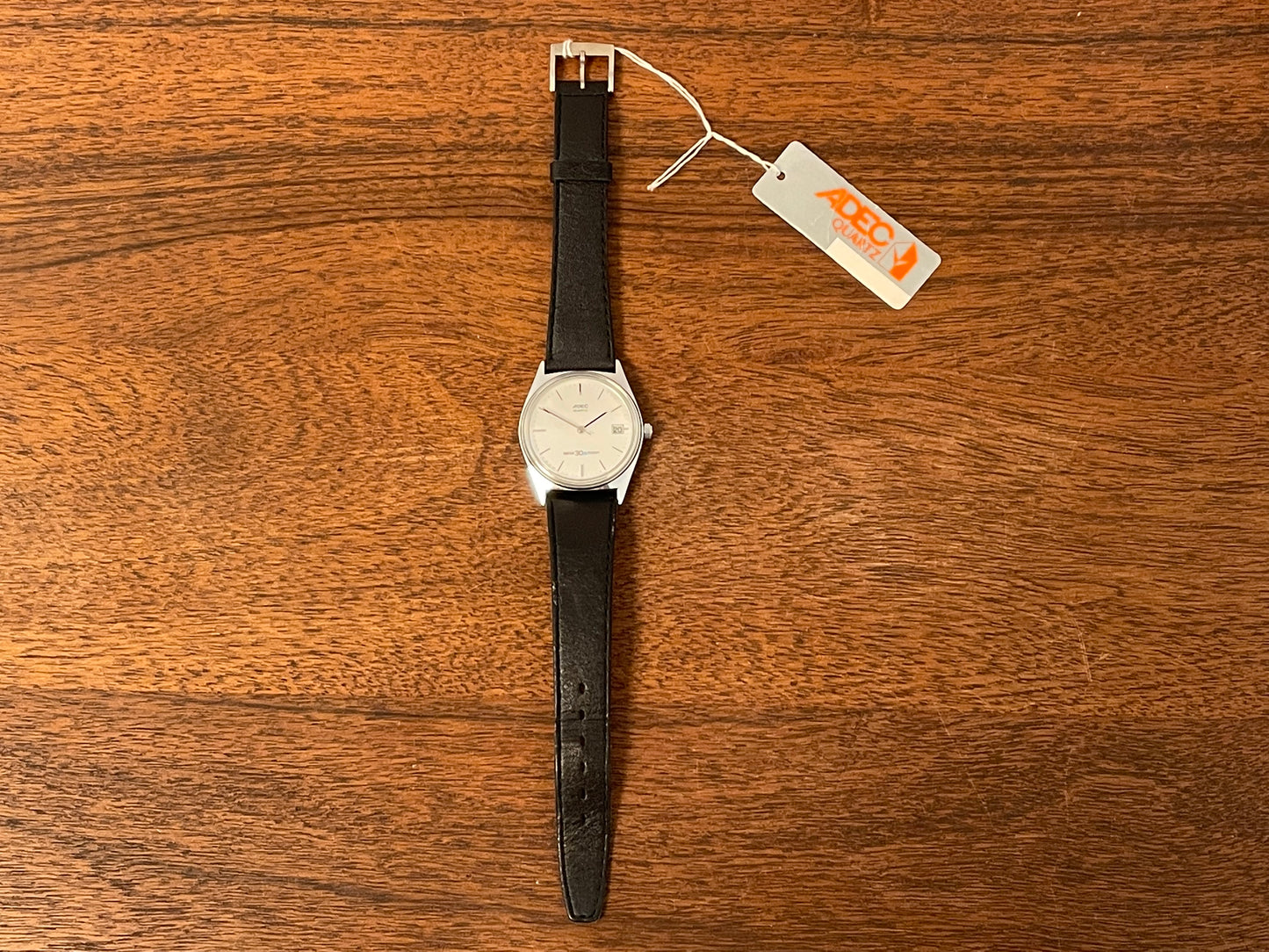 (1990s) ADEC (by Citizen) AGO-917-12Z - silver dial w/ silver markers (NOS)