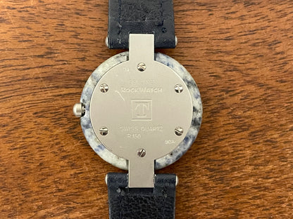 (1980s) Tissot RockWatch R150 light blue sodalite - mid size model (NOS)