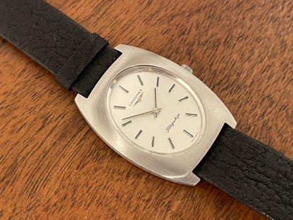 (1970s) Longines Flagship ref. 4036 cal. 428 - tonneau case - silver dial w/ silver stick markers (NOS)