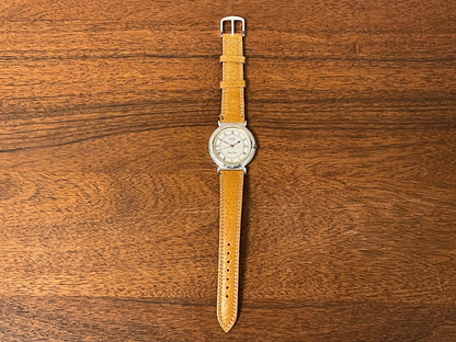 (1988) Pulsar V339-6000 GMT  “Dual Time” dress watch - white dial w/ Roman numerals (NOS)