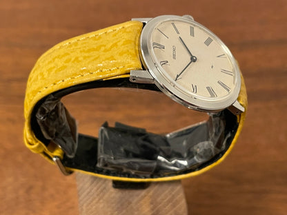 (1976) Seiko 2220-0180 Chariot dress watch - silver textured waffle dial w/ Roman numerals