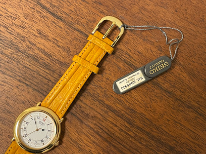 (1991) Seiko 5Y32-6A20 dress watch - white dial w/ Roman numerals & Spade hands (NOS)