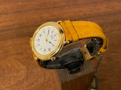 (1991) Seiko 5Y32-6A20 dress watch - white dial w/ Roman numerals & Spade hands (NOS)