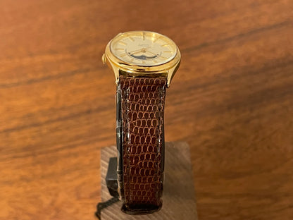 (1985) Seiko 2A24-0040 dress watch - champagne dial w/ moonphase & stick markers - small size (NOS)