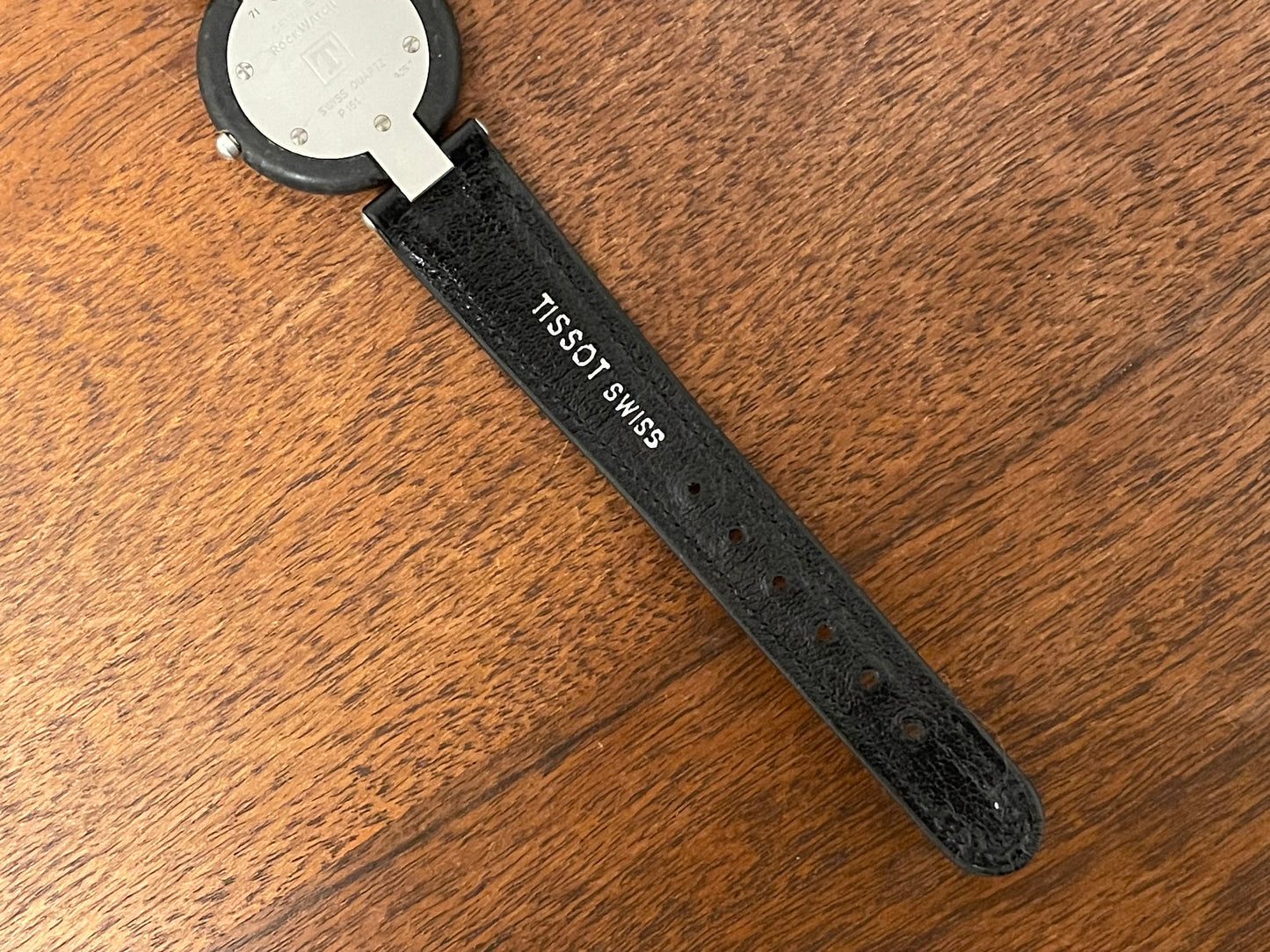 (1980s) Tissot RockWatch R151 black basalt - large size model (NOS)