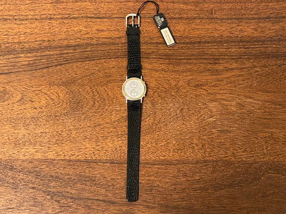 (1985) Seiko 1E20-0160 dual time dress watch - round case - white dial w/ 2 subdials  (NOS)