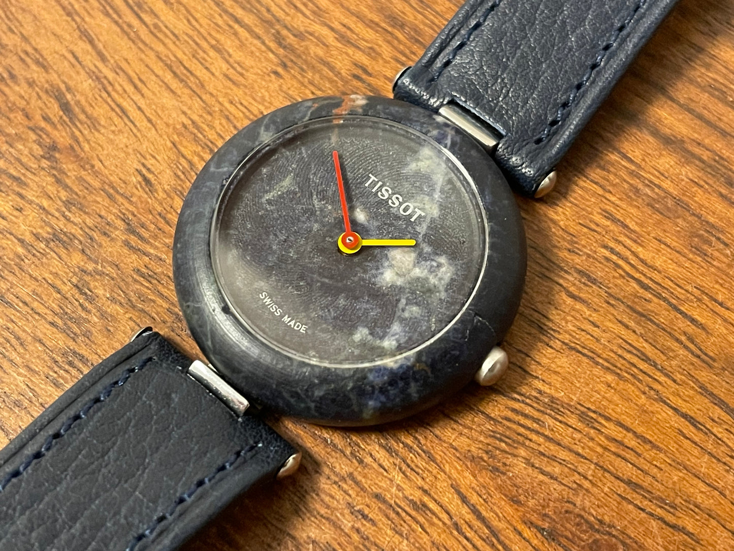 (1980s) Tissot RockWatch R150 blue sodalite - mid size model