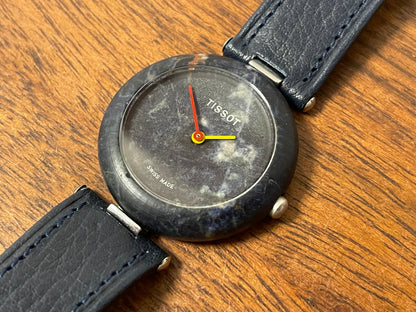 (1980s) Tissot RockWatch R150 blue sodalite - mid size model